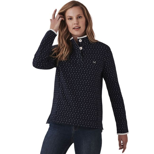 Half Button Printed Sweatshirt Nightskypt
