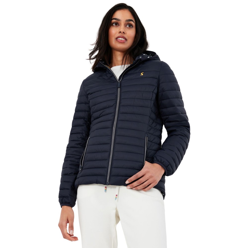 Womens Packable Puffer Snug Jacket Marine Navy