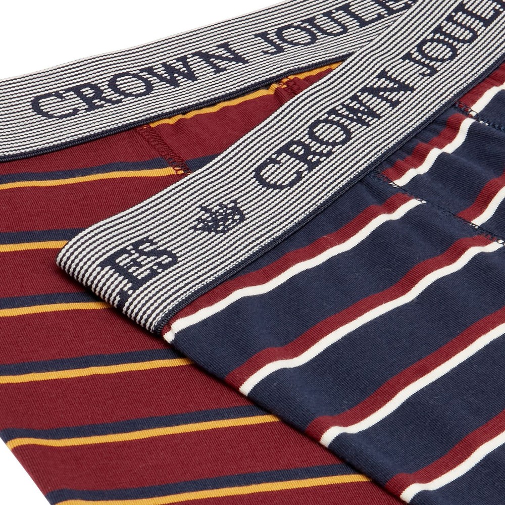 Mens Joules Mens Crown Joules Underwear 2 Pk in Stripe Duo